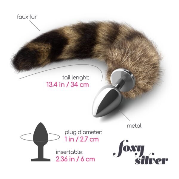 Plug Anal com Cauda Foxy Silver