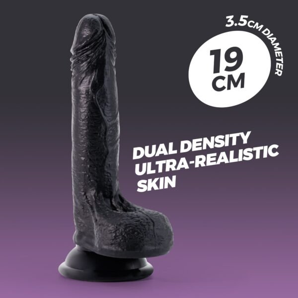 All Black Dildo 19Cm